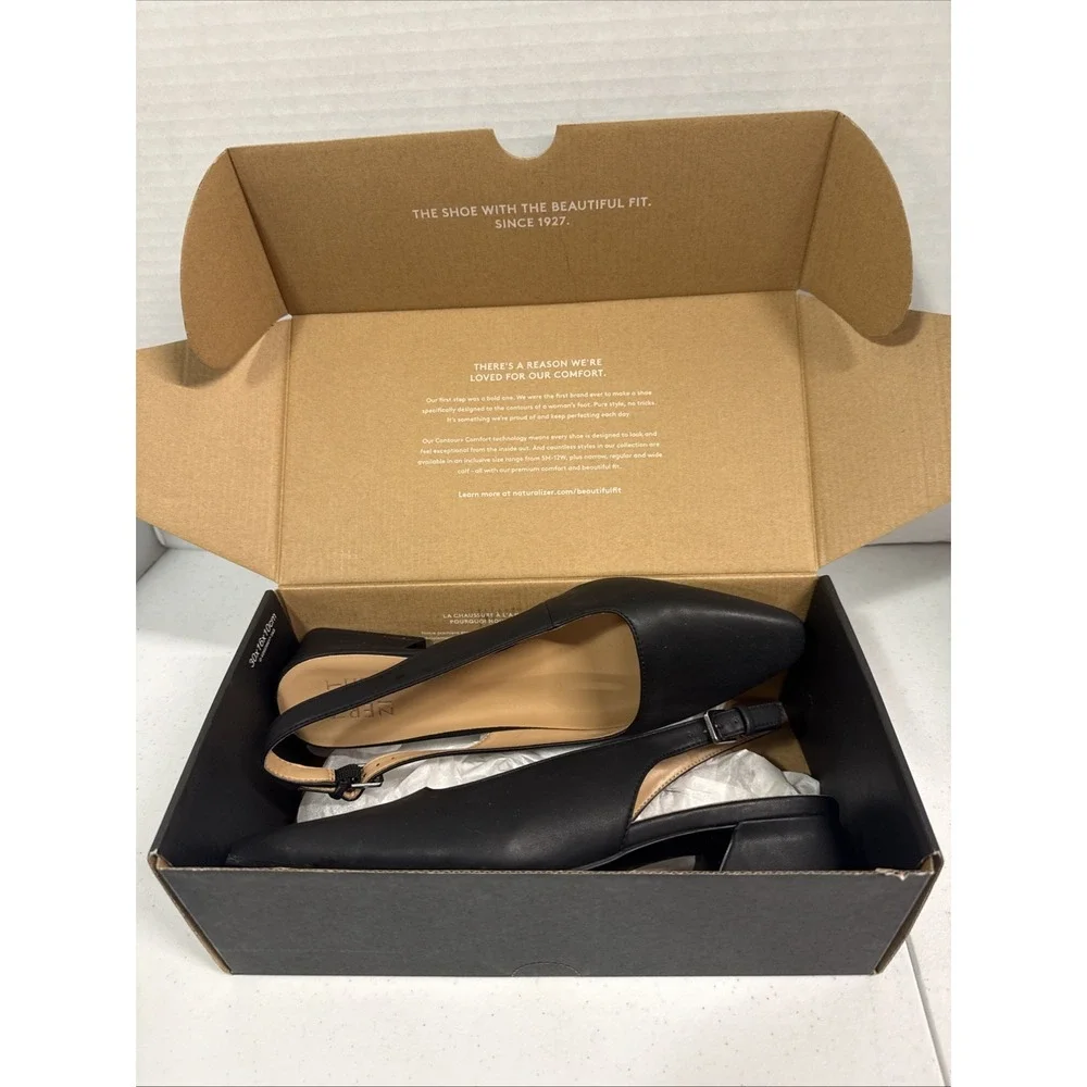 Women's Naturalizer Ginger Black Smooth Pump US Size 9 M *NEW*